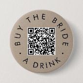 Chic Imitats Kraft kaufen Brie A Drink QR Code Button (Vorderseite)