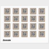 Chic Imitats Kraft kaufen Brie A Drink QR Code Quadratischer Aufkleber (Blatt)