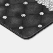 Chic Imitats Kristallsilber-Schwarz-Diamant-Monogr Schreibtischunterlage (Ecke)