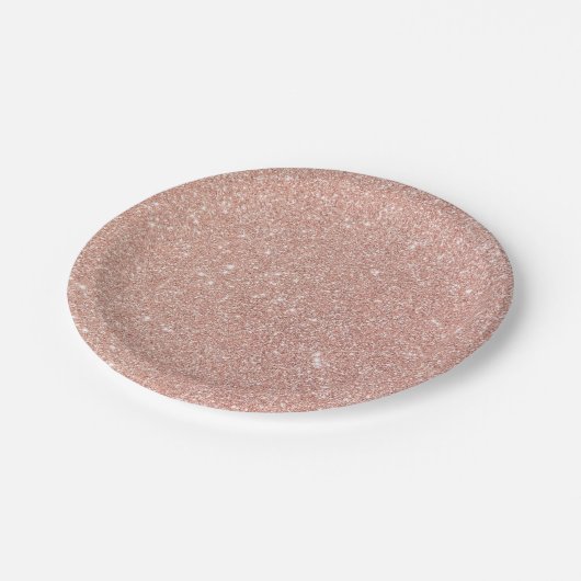 Chic Imitats Rose Gold Glitzer Paper Teller (Schrägansicht)