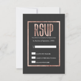 Chic Imitats Rose Gold RSVP Cards