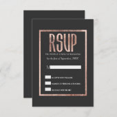 Chic Imitats Rose Gold RSVP Cards (Vorne/Hinten)