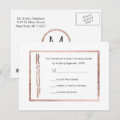 Chic Imitats Rose Gold UAWG Postkarten (Vorne/Hinten)