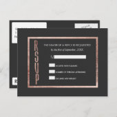 Chic Imitats Rose Gold UAWG Postkarten (Vorne/Hinten)