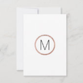 Chic Imitats Rose Gold Vielen Dank Karten (Rückseite)