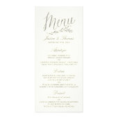 Chic Imitats Silver Foil Wedding Menu Template - E Werbekarte (Vorne)