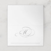 Chic Imitats Silver Foil Wedding Platzkarte Templa (Außenseite Aufgefaltet)