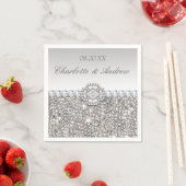 Chic Imitats Silver Sequins Diamonds Wedding Serviette (Beispiel)