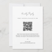 Chic Imitats Vellum Effect Foto QR Code UAWG Weddi Einladung (Rückseite)