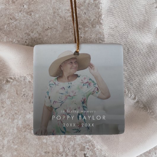 Chic in Love Memory Mama Memorial Foto Overlay Keramikornament