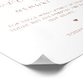 Chic in Love Memory, Mit Monogramm Terracotta Zeic Poster (Ecke)