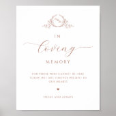 Chic in Love Memory, Mit Monogramm Terracotta Zeic Poster (Vorne)