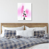 Chic in New York City Stretched Canvas Print Leinwanddruck (Insitu (Schlafzimmer))