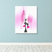 Chic in New York City Stretched Canvas Print Leinwanddruck (Insitu (Holzboden))