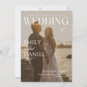 Chic In Style Foto Magazine Wedding Einladung (Vorderseite)