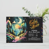 Chic in the Woods Baby Shower Einladung (Stehend Vorderseite)