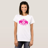 Chic Indian Elephants Pink Ethnic T-Shirt (Vorne ganz)