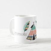 Chic Indigenous Native Teepee Inspirational Kaffeetasse (Vorderseite Links)