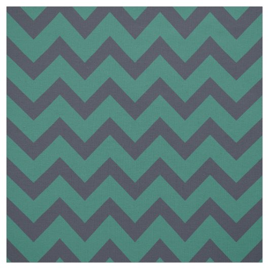Chic indigo blue und smaragdgrün Zickzack Muster Stoff (Muster)