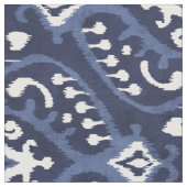 Chic Indigoblau-weiß-kat-Stammmuster Stoff (Nahaufnahme)