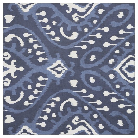 Chic Indigoblau-weiß-kat-Stammmuster Stoff (Muster)