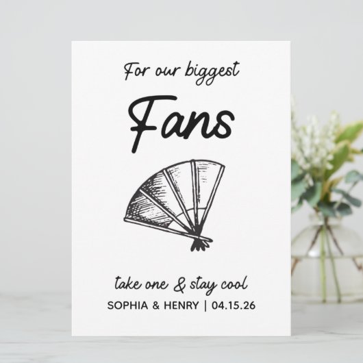 Chic individuell für unsere Fans Gastgeschenk Hoch (Stehend Vorderseite)