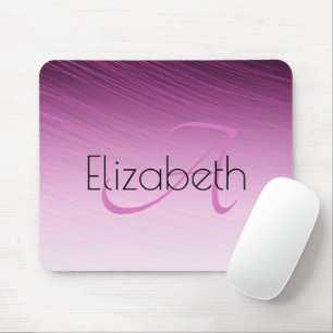 Chic Individuelle Name Monogram Lila Ombre Streams Mousepad