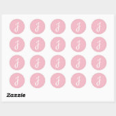 Chic Initial Light Pink Stickers (Blatt)