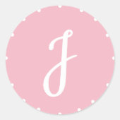 Chic Initial Light Pink Stickers (Vorderseite)