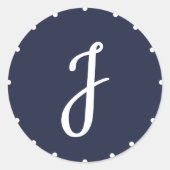 Chic Initial Navy Stickers (Vorderseite)