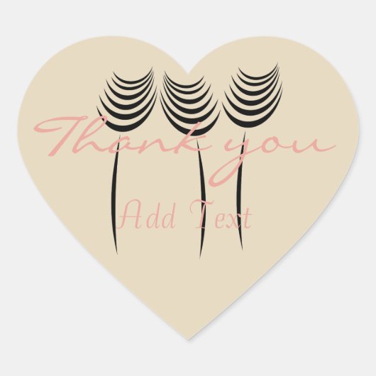 Chic Ink Art Danke Sticker (Vorderseite)