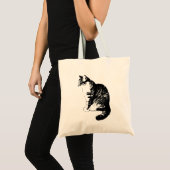 Chic Ink Striping Tabby Cat Side View Tasche (Vorderseite (Produkt))