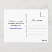 Chic iridescent Einhorn Glitzer Weihnachten neues Postkarte (Rückseite)