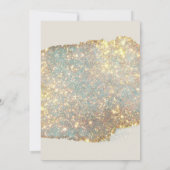 Chic Iridescent Glitzer Brautparty Einladung (Rückseite)