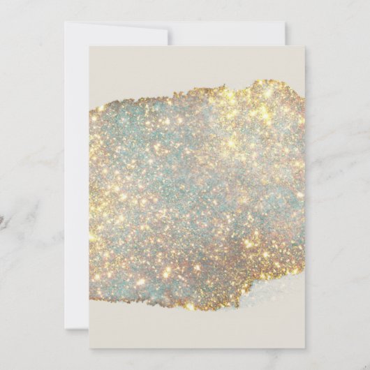 Chic Iridescent Glitzer Brautparty Einladung (Rückseite)