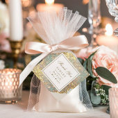 Chic Iridescent Holographic Glitzer Favor Tag Geschenkanhänger