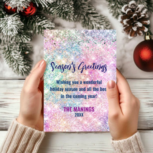 Chic iridescent rosa Glitzer Weihnachten neues Jah