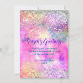 Chic iridescent Silber Glitzer Weihnachten neues J (Vorderseite)