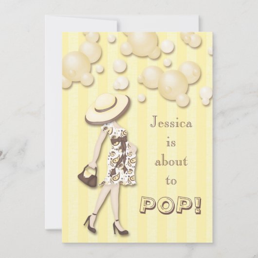 Chic ist sie ungefähr Pop-zur neutralen Einladung (Vorderseite)