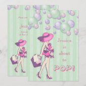 Chic ist sie ungefähr zur Pop-Mädchen-Baby-Dusche Einladung (Vorne/Hinten)