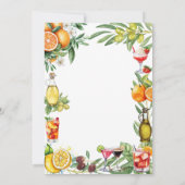 Chic Italian Citrus Cocktail Wedding Celebration  Einladung (Rückseite)