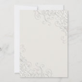 Chic Ivory and White Classic Wedding Einladung (Rückseite)