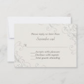 Chic Ivory and White Classic Wedding RSVP Card (Vorderseite)