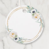 Chic Ivory Floral Peony Greenerity Wedding Vielen Geschenkanhänger (Rückseite)