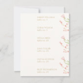 Chic Ivory | Floral Wedding Escort Name Mitteilungskarte (Vorderseite)