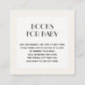 Chic Ivory Gender Neutral Baby Shower Book Request Begleitkarte (Vorderseite)