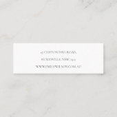 Chic Ivory Gold Terrazzo Marble Texture Earring Mini Visitenkarte (Rückseite)