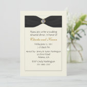 Chic Ivory Hochzeit Probe Einladung (Stehend Vorderseite)