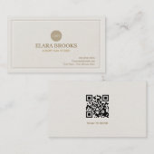 Chic Ivory Luxus Visitenkarte (Vorne/Hinten)