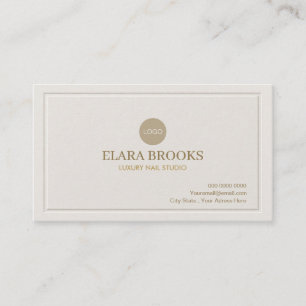 Chic Ivory Luxus Visitenkarte